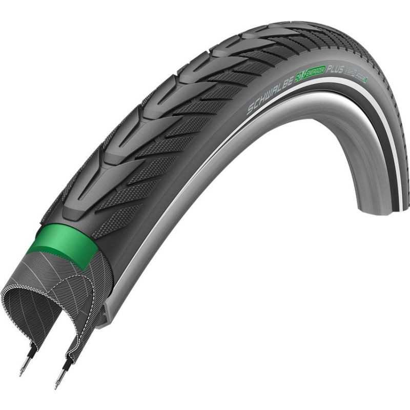 SCHWALBE Cubierta neumatico ENERGIZER PLUS 28X1.75 HS492 ADDIX E GREEN-GUARD TWINSKIN PLEGABLE NEG.REF 47-622 703558
