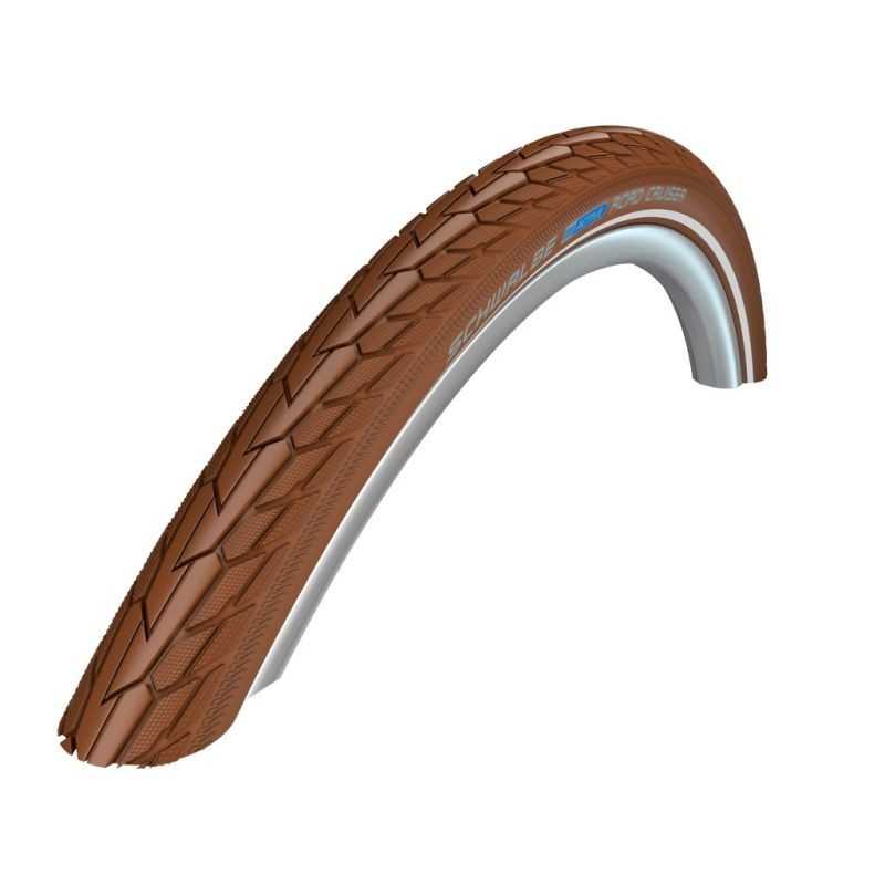 SCHWALBE TIRE ROAD CRUISER 28x1.60/700x40C K-GUARD GREEN COMP.HS484 TWINSKIN RIGIDA MARRON 42-622 318681