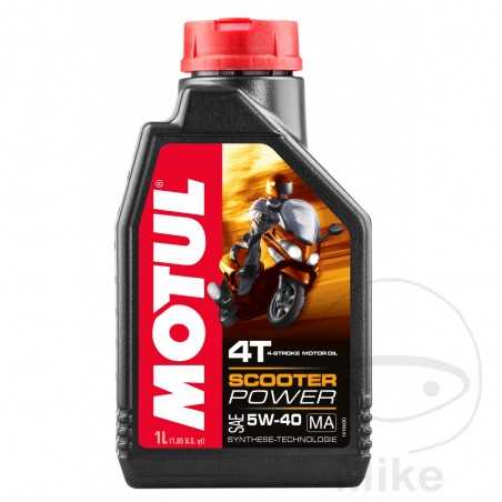 MOTUL Aceite de motor sintético para moto SCOOTER POWER 4T 5W40 1L 714.02.60