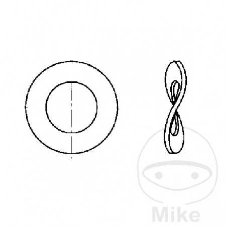 SIN MARCA Arandela corrugada de muelle M5 137B
(100U) 483.29.29