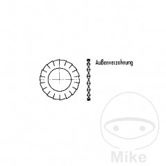 SIN MARCA Zinc Plated Fan Washer M8 DIN 6798A
 (100U) ALTN: 4790122 M8 DIN 6798A
 (100U) ALTN: 4790122 483.24.57