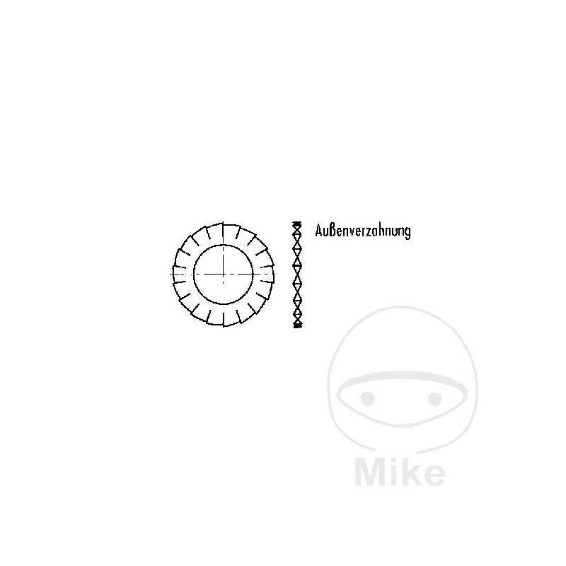 SIN MARCA Zinc Plated Fan Washer M8 DIN 6798A
 (100U) ALTN: 4790122 M8 DIN 6798A
 (100U) ALTN: 4790122 483.24.57