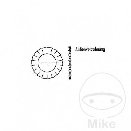 SIN MARCA Zinc Plated Fan Washer M6 DIN 6798A
 (100U) ALTN: 4791901 M6 DIN 6798A
 (100U) ALTN: 4791901 483.24.32