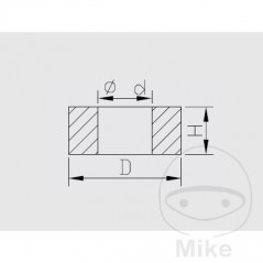 KAYABA Spacer for motorcycle shock absorber piston rod 18 MM INOX 773.12.00
