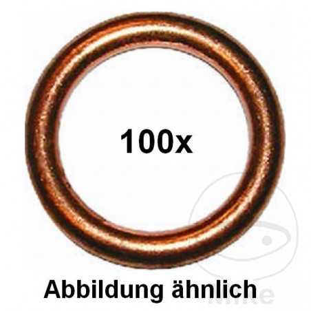 DRESSELHAUS Copper gasket for motorcycle 8 X 12 X 1.5
 (100U) 8 X 12 X 1.5
 (100U) 459.00.30