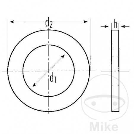 DRESSELHAUS Copper gasket for motorcycle 5 X 9 X 1 (
100U) 5 X 9 X 1 (
100U) 459.20.02