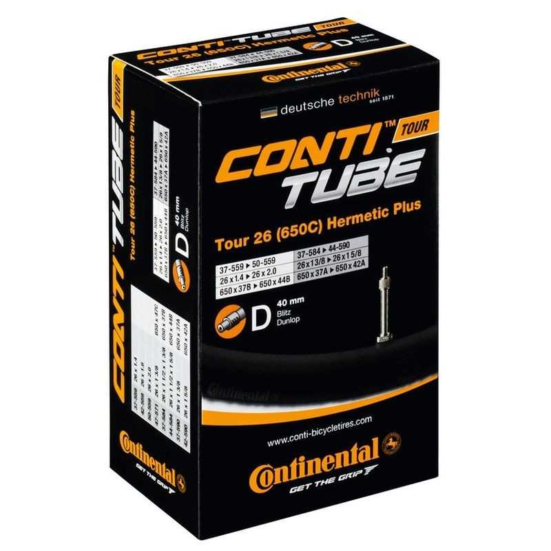 CONTINENTAL Camara de aire para bicicleta 26x1 1/8-1.75'TOUR HERMETIC 40MM 321211