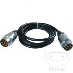 Trailer connection cable 2 plugs 7 poles 12V
 2.8 M 146.74.55