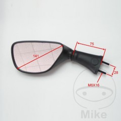 JMP Espejo retrovisor derecho negro 713.01.07
