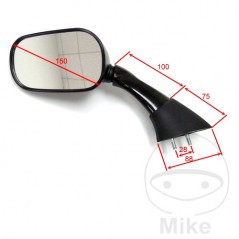 JMP Espejo retrovisor izquierdo negro 713.02.92