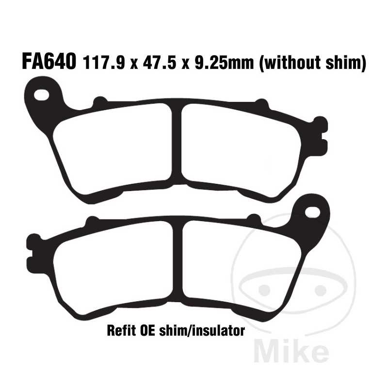 EBC Semi-sintered brake pads V ALTN: 7870295 737.00.92