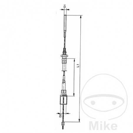 KNOTT Brake cable 1630/1840 338.32.21