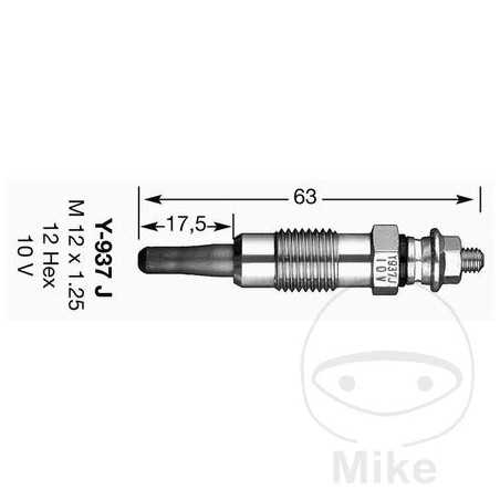 NGK diesel glow plug Y-937J
D-POWER 5 133.01.51