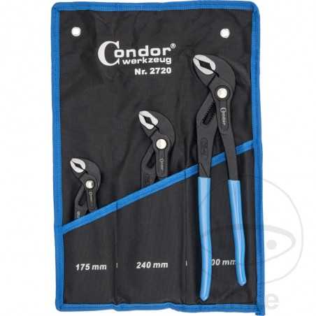 CONDOR Set of 3 water pump pliers 175 240 300 MM 636.27.20