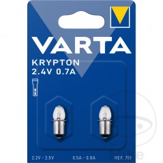 VARTA Blister 2 lámparas bombilla 751 - 2.4 V 0.7 A 156.20.81