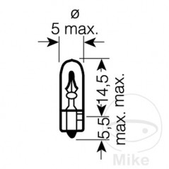 OSRAM glass base bulb 24V 1.2W W2X4.6D ORIGINAL 159.00.17