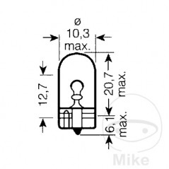OSRAM halogen bulb 12V 3W W2.1X9.5 ORIGINAL 159.00.66