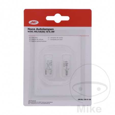 JMP Blister 2 lámparas bombilla 12V 3W W2.1X9.5D NAOS 159.01.35