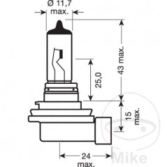 OSRAM halogen bulb H8 12V 35W ORIGINAL 159.01.65