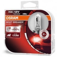 OSRAM Blister 2 bulb lamps for car H4 12V 60/55W NIGHT BREAKER SILVER 159.01.82