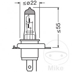 OSRAM Bombilla halógena H4 12V 60/55W 
COOL BLUE INTENSE NEX GEN 159.02.42