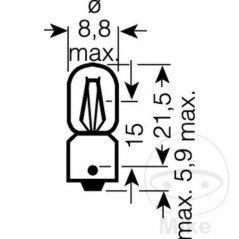 OSRAM LÁMPARA BOMBILLA 24V 4W BA9S T4W 159.02.49