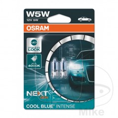OSRAM Blister 2 bulb lamps for car 12V 5W 2.1X9.5D COOL BLUE INTENSE NG 159.02.52