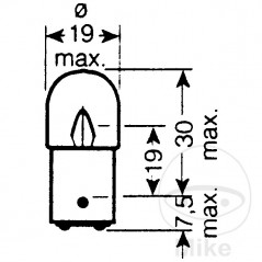 OSRAM LÁMPARA BOMBILLA 24V 5W BA15D ORIGINAL 159.03.55
