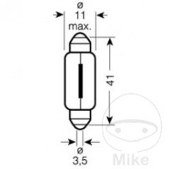 OSRAM halogen bulb 12V 5W SV8.5-8 41 MM ORIGINAL - FESTOON 159.04.47