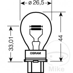 OSRAM plastic base bulb 12V 27/7W W2.5X16Q ORIGINAL 159.06.78