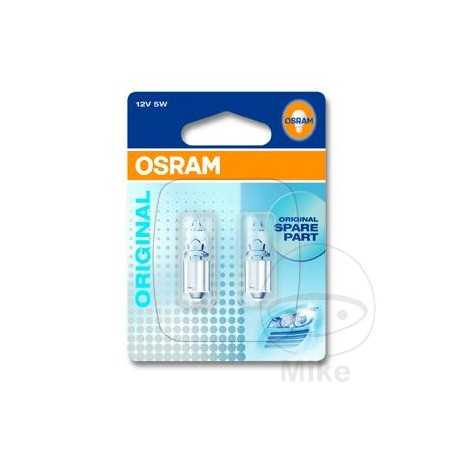 OSRAM Blister 2 lámparas bombilla 12V 5W BA9S ORIGINAL MINIWATT 159.10.23