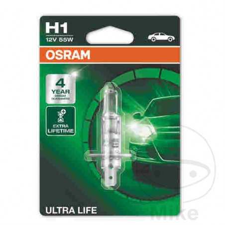 OSRAM Bombilla halógena H1 12V 55W 
ULTRA LIFE 159.16.19