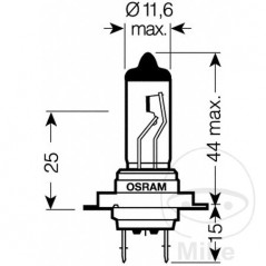 OSRAM Bombilla halógena H7 12V 55W ORIGINAL 159.16.92