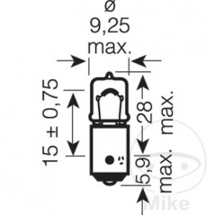 OSRAM Blister 2 bulb lamps for car 12V H6W BAX9S 
ULTRA LIFE 159.19.81