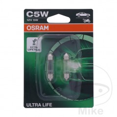 OSRAM Blister 2 bulb lamps 12V 5W SV8.5-8 
ULTRA LIFE 159.18.41