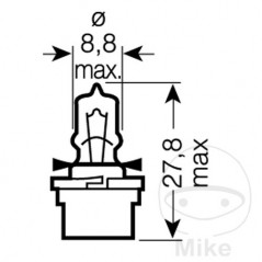 OSRAM Bombilla base plástica 12V 3W B10D 159.20.54