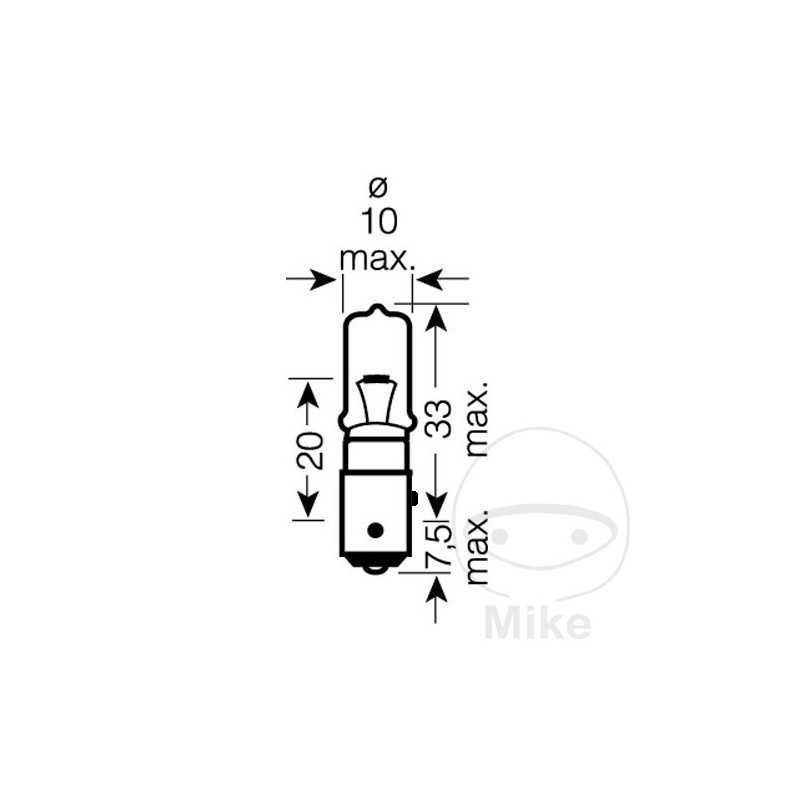 OSRAM LÁMPARA BOMBILLA 12V 21W BAY9S H21W 159.25.34