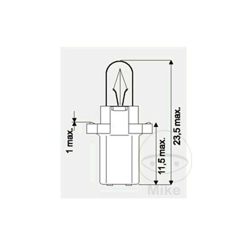 JMP Caja 10 lámparas bombilla 12V 1.2W 
B8.3D 705.01.76