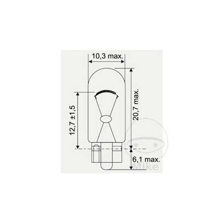 JMP Caja 10 lámparas bombilla 12V 5W
W2.1X9.5D 705.01.82