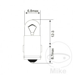 JMP Caja 10 lámparas bombilla 6V 0.6W 
BA7S 705.01.84