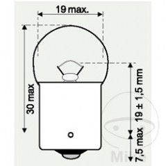 JMP LÁMPARA BOMBILLA 6V 10W 
BA15S 705.08.55