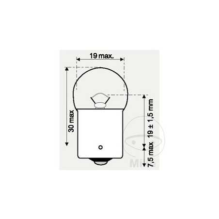 JMP Box of 10 bulb lamps 6V 10W 
BA15S 705.01.85