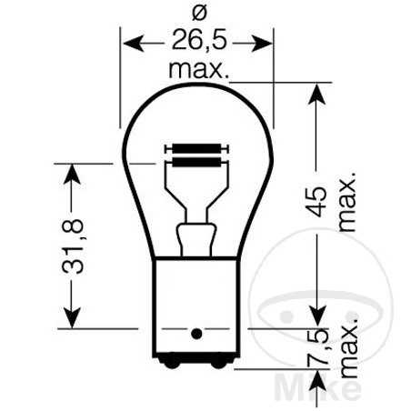 JMP LAMP, LIGHT BULB 6V 21/5W
BAY15D 705.08.56