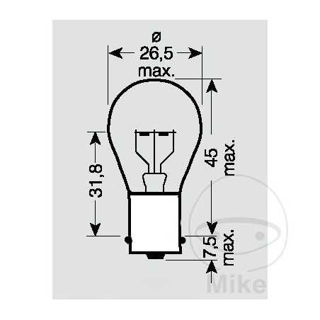 JMP LAMP, LIGHT BULB 6V 21W
BA15S 705.08.57
