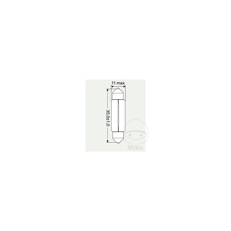 JMP Caja 10 lámparas bombilla 6V 5W 
SV8.5-8 11 X 35 MM FESTON 705.01.91