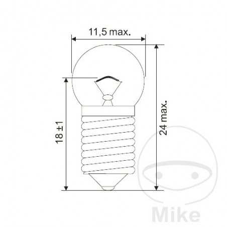 JMP Box of 10 bulb lamps 6V 0.6W
E10 705.01.92