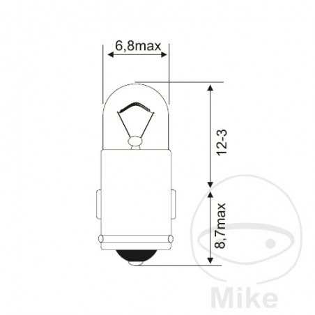 JMP Caja 10 lámparas bombilla 6V 1.2W
BA7S 705.01.94