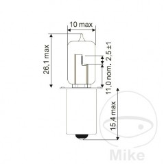 JMP halogen bulb HS2 6V 15W 
PX13.5S 705.04.73
