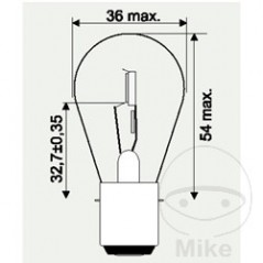 JMP LÁMPARA BOMBILLA 12V 25/25W 
BA20D 705.04.80