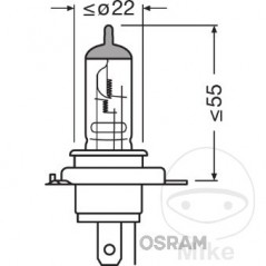 OSRAM Bombilla halógena HS1 12V 35/35W
 PX43T 706.01.20